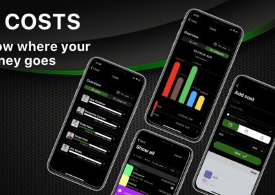 Costs | Know where your money goes | Yacht Manager App